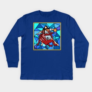 The Holy Crossover Stained Glass Kids Long Sleeve T-Shirt